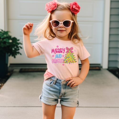 Wacky- Merry And Bright Kids Graphic Tee