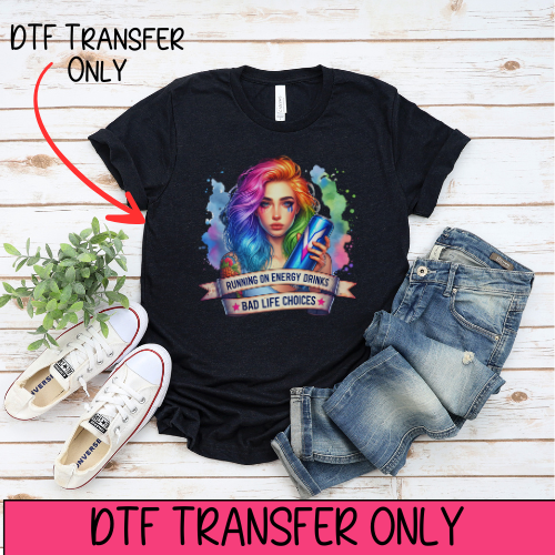 Blue V DTF Transfer