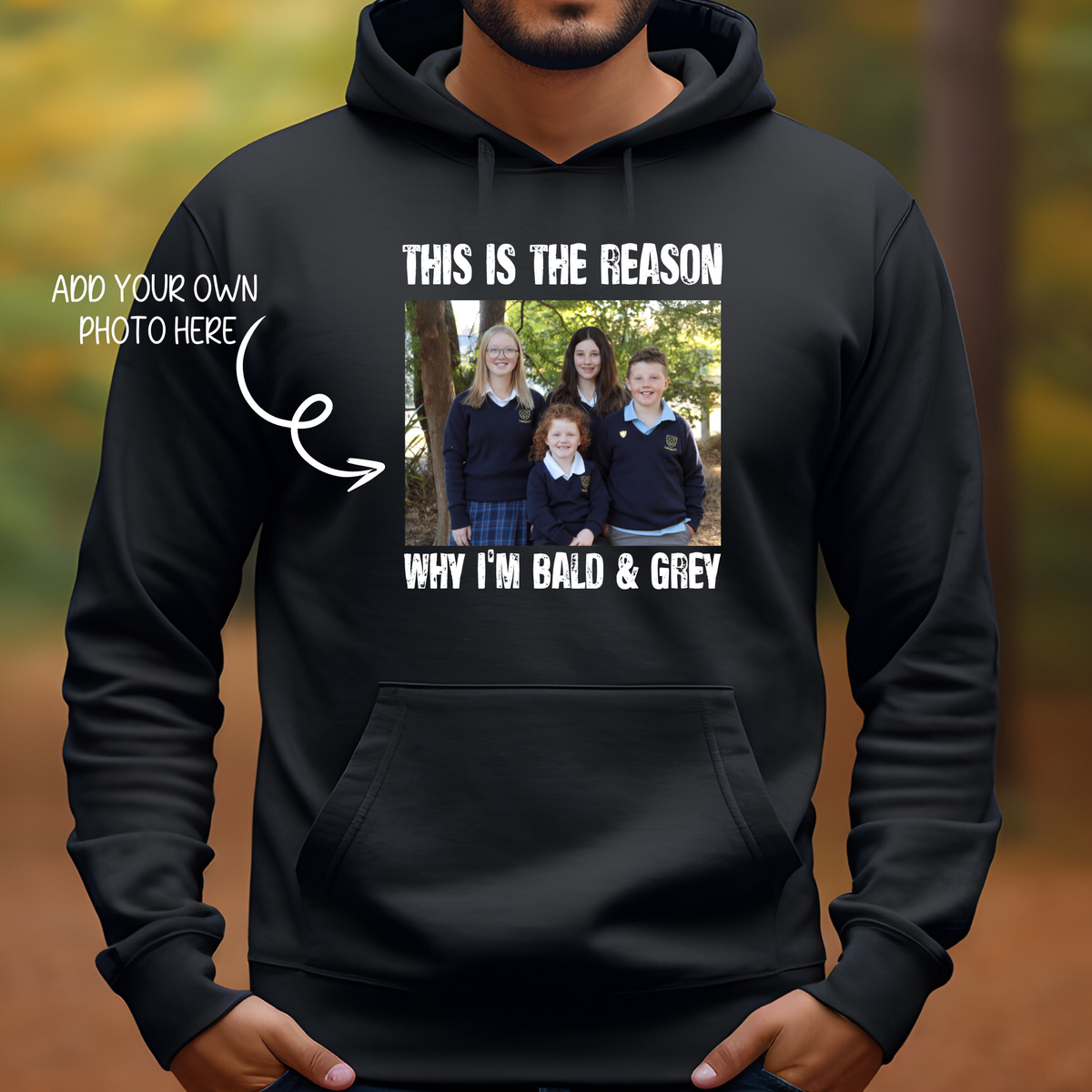 Fathers Day Photo Hoodie - Men's Graphic Hoodie