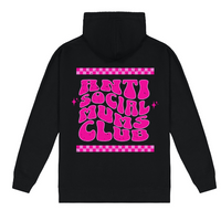 Anti social mum club Hoodie - Pink Print