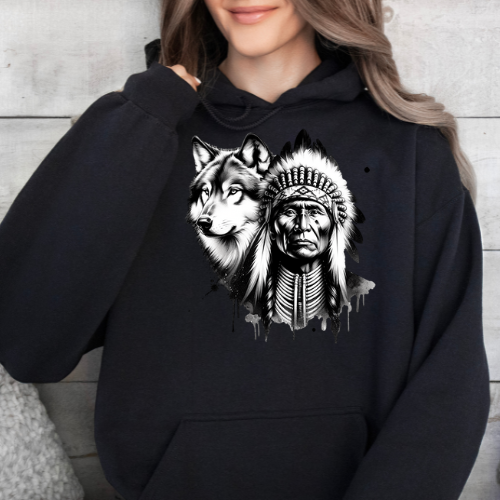 Native Indian- Graphic Hoodie