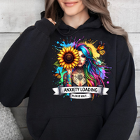 Anxiety Loading please wait ...- Graphic Hoodie